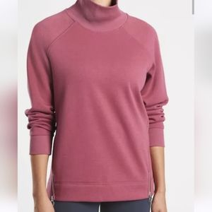 Athleta Cozy Karma Side Zip Funnel Neck Sweatshirt size small.